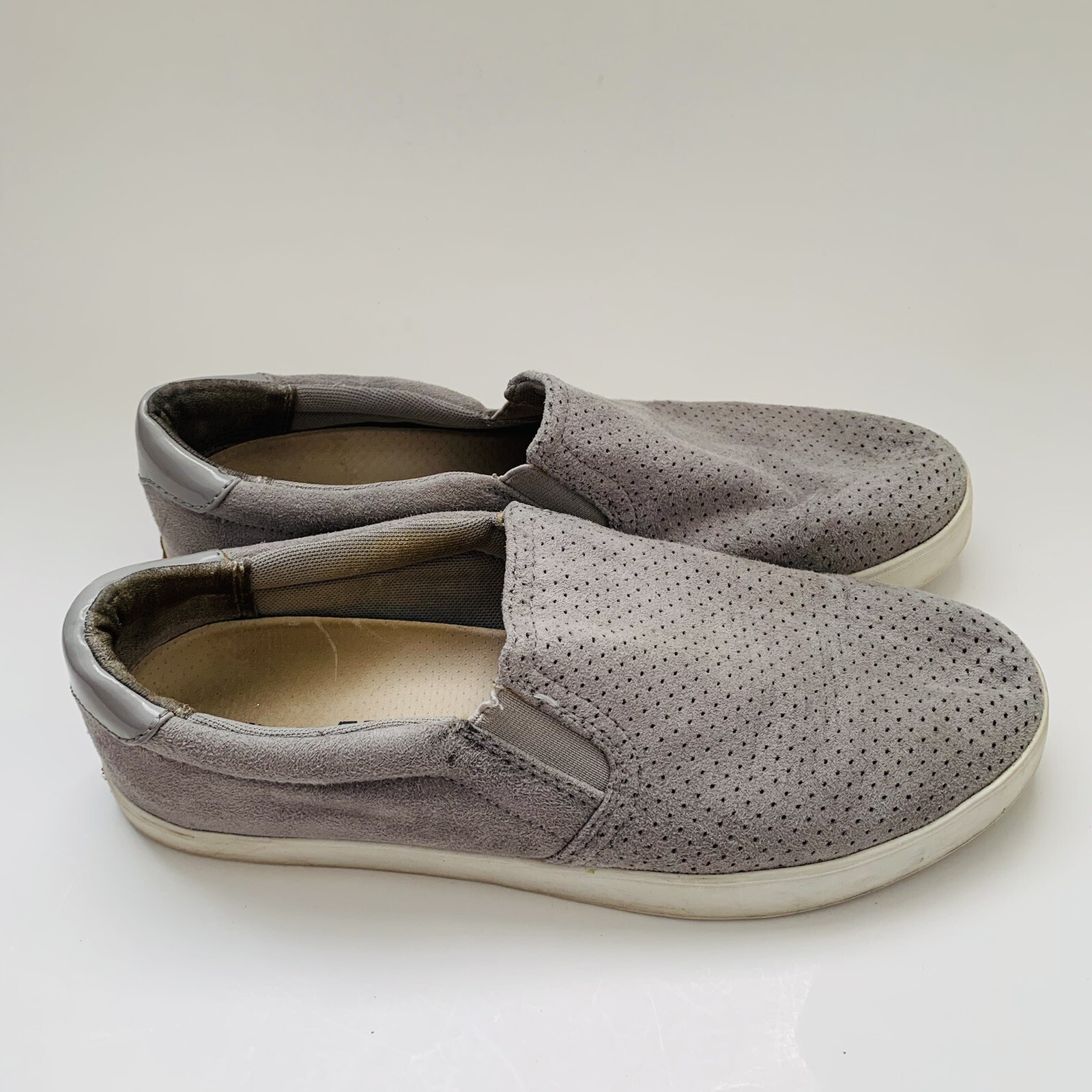 Dr Scholls Be Free Shoes Womens 9M Madison Casual Slip On Sneakers Gray Fabric