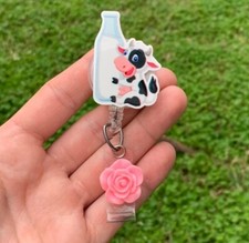 Cute Cow Nurse Badge Holder/Reel ID Card Holder Medical Nurse RN