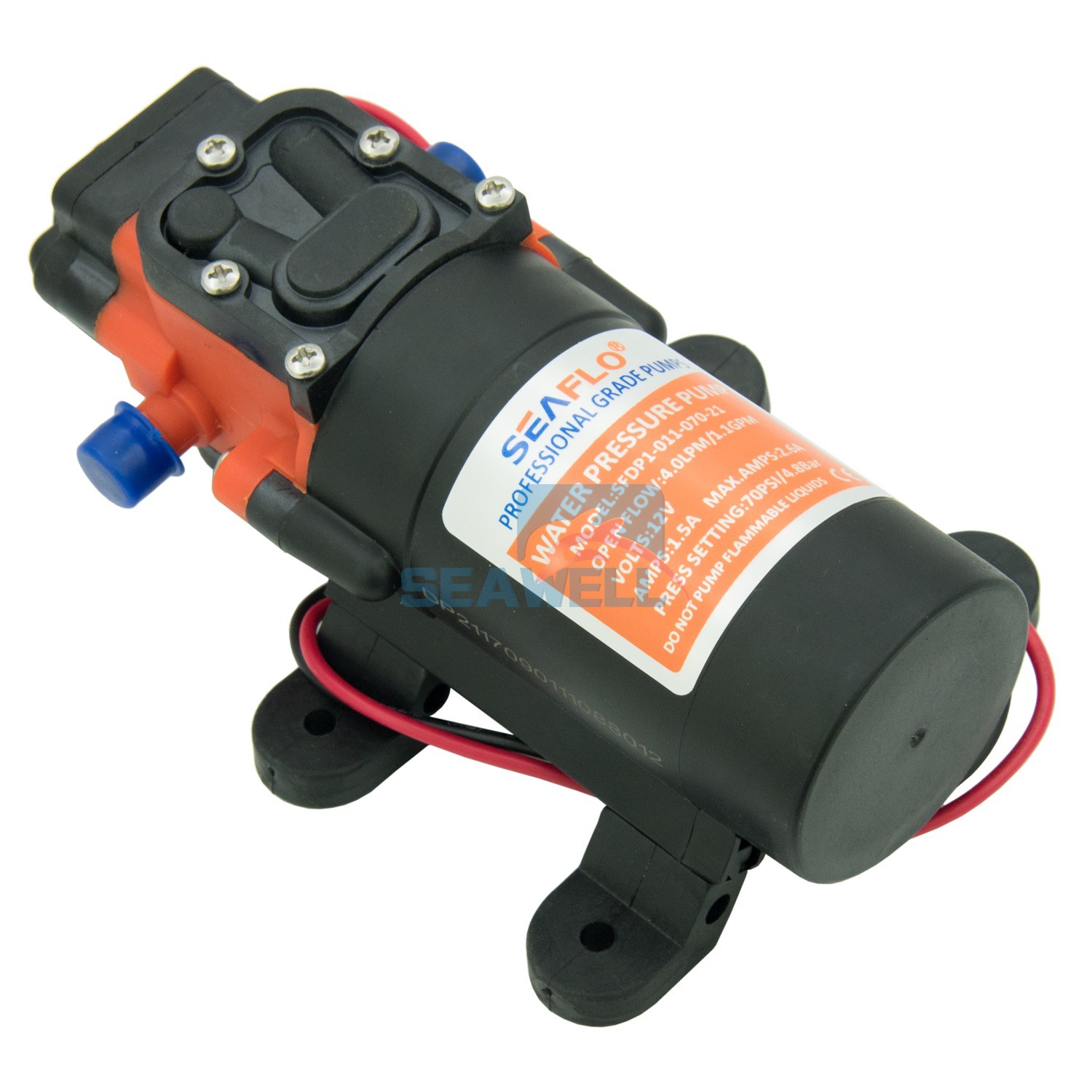 4.0 LPM 70PSI SEAFLO Water Pump Marine Boat Diaphragm Pressure Self