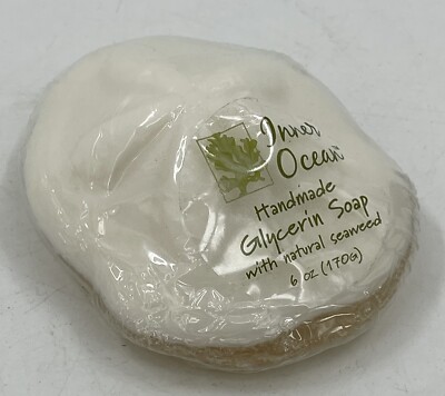 Sea Biscuit Sand Dollar Soap Inner Ocean Glycerin & Sea Weed 6 oz Beach Decor