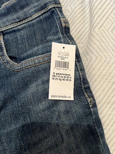 NWT Baby Gap BOYS Distressed Denim Skinny Jeans 5 NEW Stretch Skinny Adjustable - Picture 2 of 7