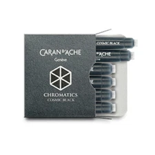 Caran D'ache - Fountain Pen Refills - Chromatics Cartridge - Cosmic Black -6/Box