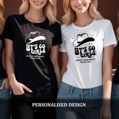 Let's Go Mädchen T-Shirts - individuelle Junggesellinnenabschied Motto Mädchen Reise Tops - 969