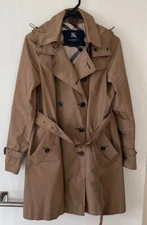 BURBERRY LONDON Portable Trench Coat Polyester Beirge Women Size 36 /US:XS 