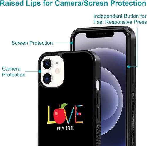 Anti fingerprint For iPhone SE XS XR Max 5 6 7 8 Plus Retro Graphic Teacher Life - Picture 23 of 25