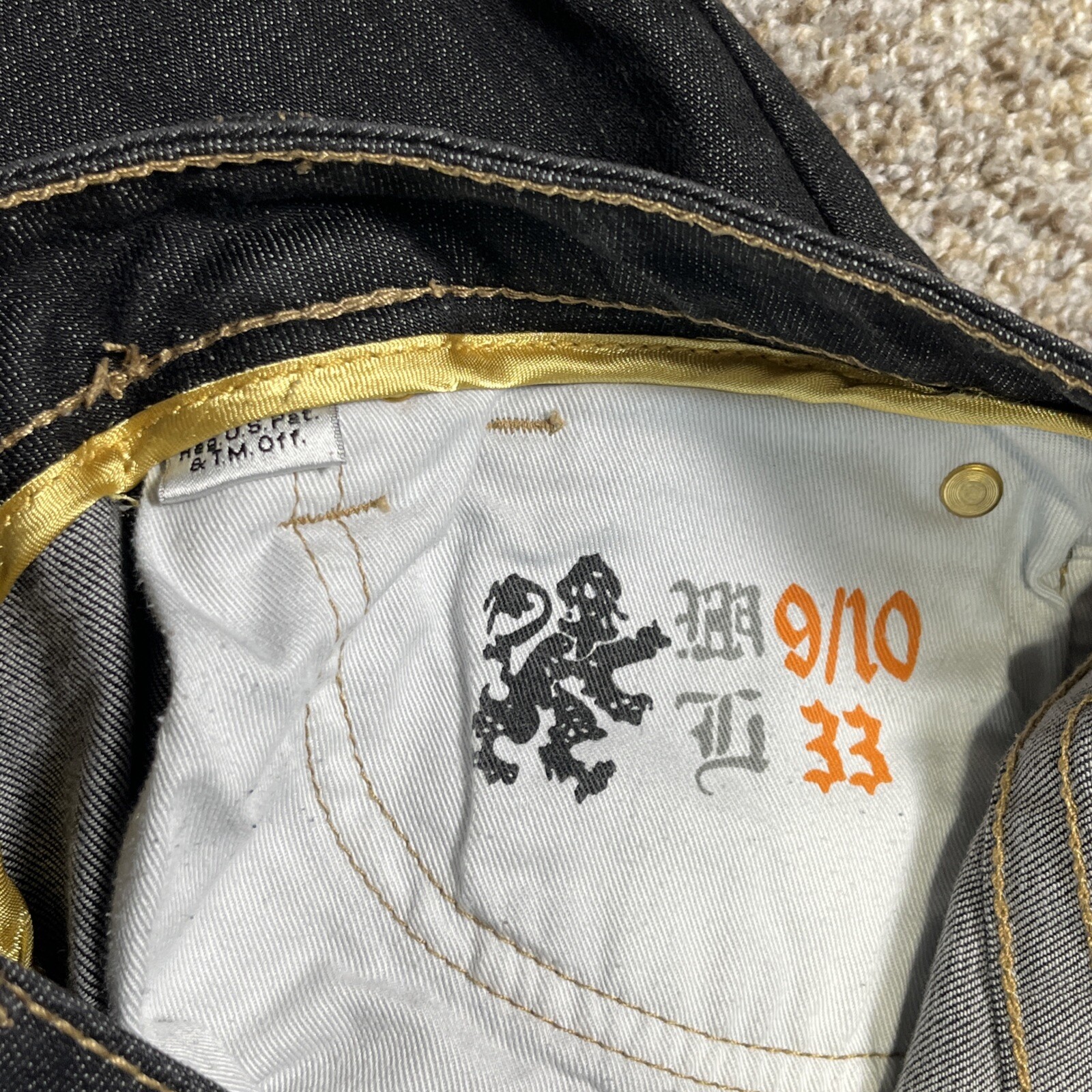 COOGI Black Denim Jeans Women's Size 9/10 Bling Pockets-read Description - View 7