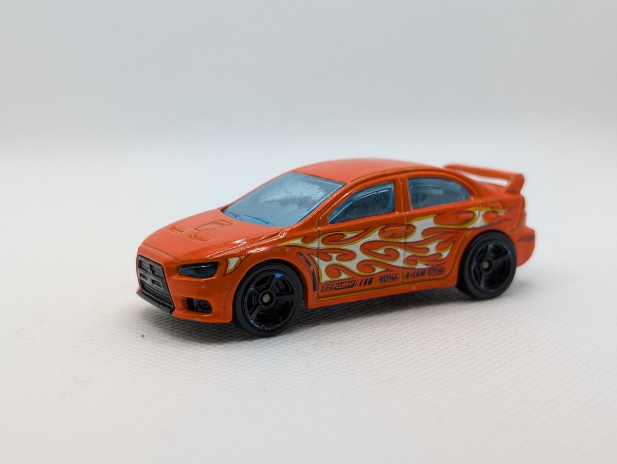 Hot Wheels Mitsubishi 2008 Lancer Evolution Orange Flames