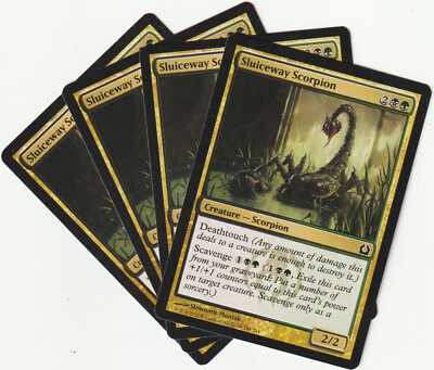   4 MAGIC The Gathering SLUICEWAY SCORPION Creature PLAYSET RTR/EN NM/EX