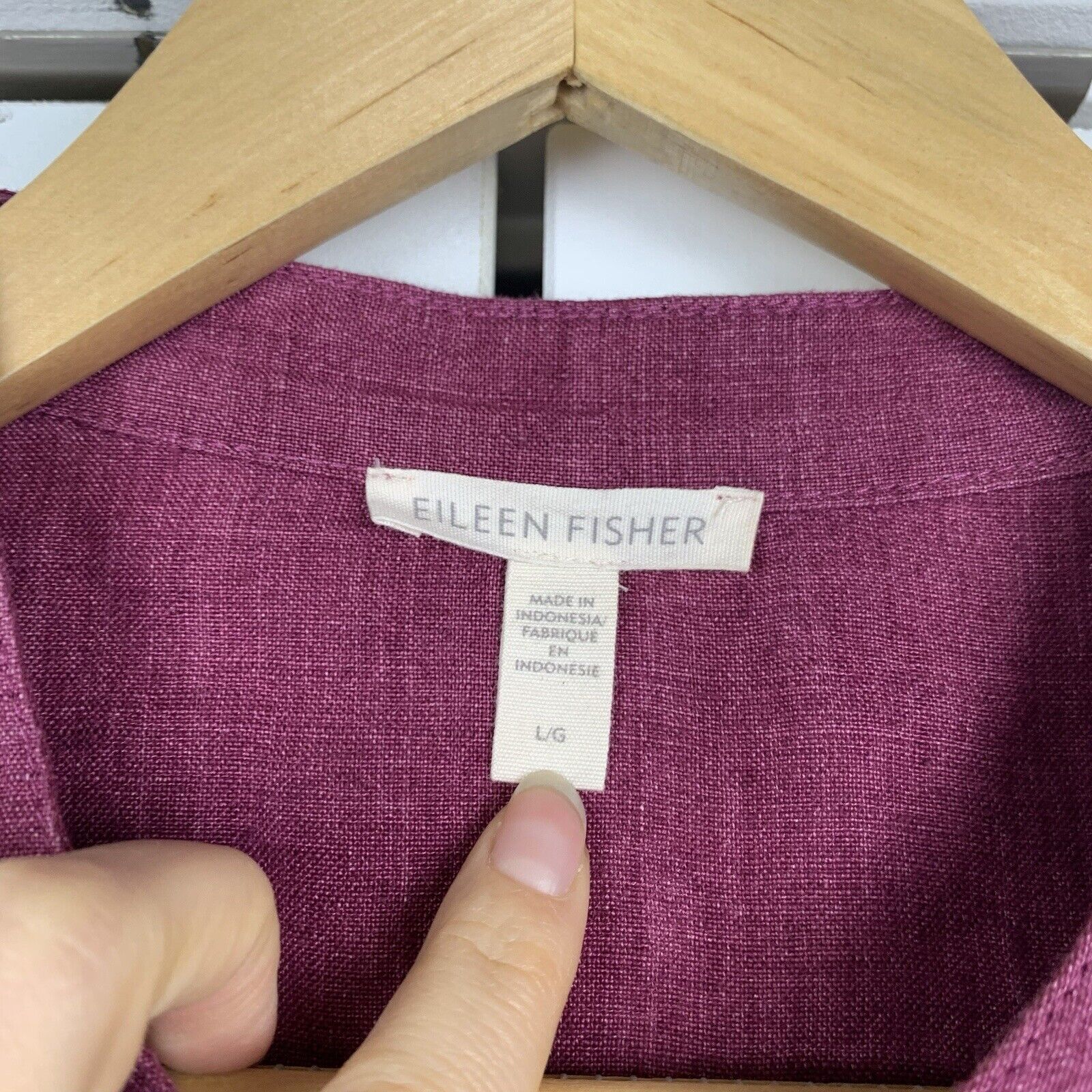 Eileen Fisher Delave Organic Linen Shift Shirt Dress Band Collar ...