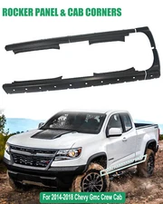 Steel Pair of Rocker Panel & Cab Corners-For 2014-2018 Chevy Gmc Crew Cab Pickup