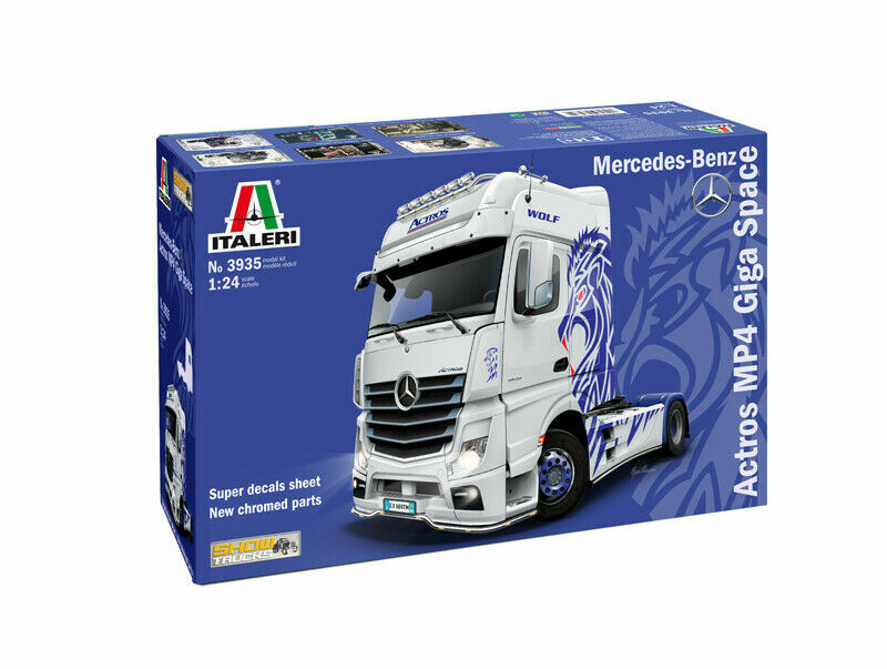 ITALERI 3935 Mercedes Benz Actros MP4 Giga Space Show Truck 1:24 Model Kit