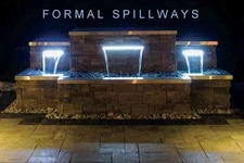 Atlantic CF24W Crystal White Colorfalls-24" wide waterfall spillway w/LED lights