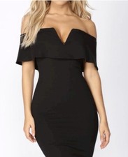 Lyla Off The Shoulder Dress Fashion Nova Black Size XS