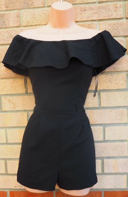 miss selfridge black playsuit
