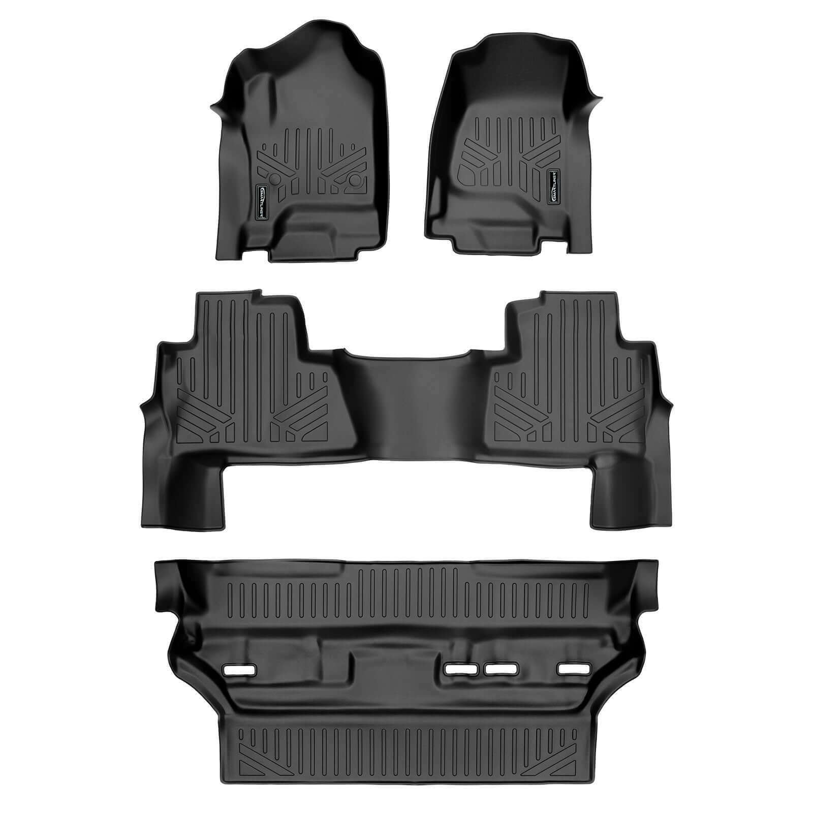 SMARTLINER SA0136/B0445/C0445 Front/Rear Floor Liners Black Tahoe/Yukon