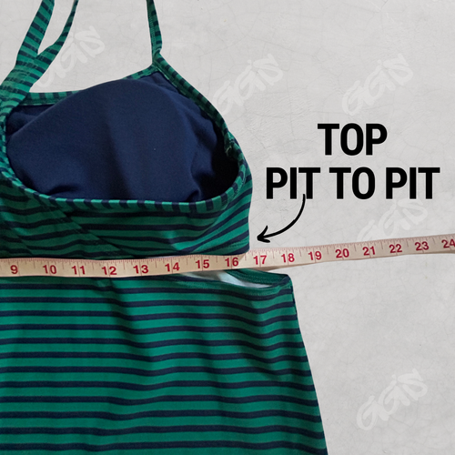 Xersion Tankini Damen Größe XL grün blau gestreift Bademode TOP nur NEU - Bild 3 von 8