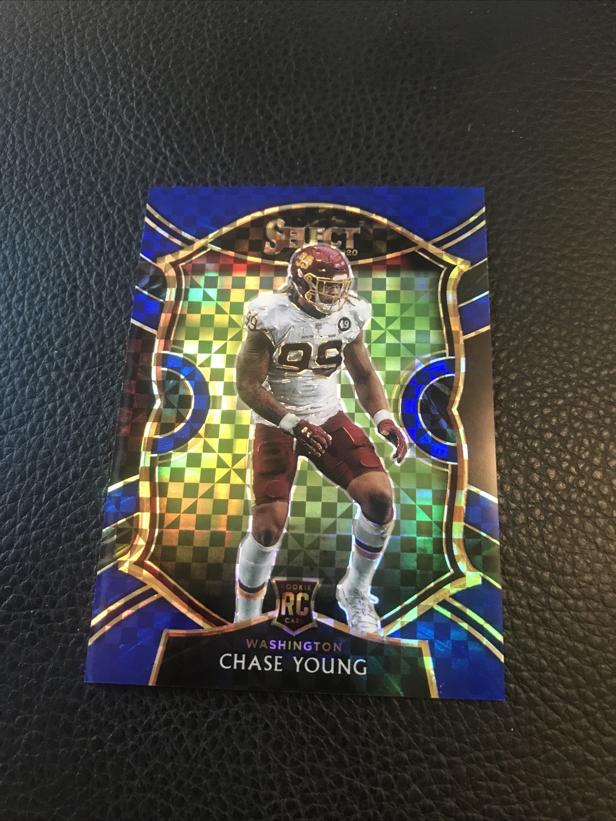 CHASE YOUNG 2020 PANINI SELECT CONCOURSE BLUE PRIZM ROOKIE 082/175