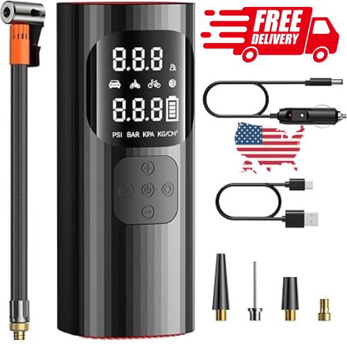 Portable Car Tire Inflator Air Compressor Pump 12V Digital Heavy Duty Tyre Pump - Picture 1 of 8