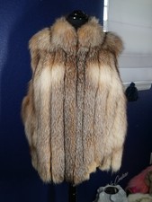 Crystal fox Fur Vest Gilet Coat Jacket AS-IS