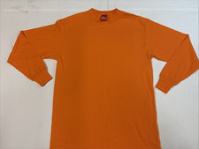 vintage ‘es Skateboarding Orange Long Sleeve Plain Shirt Size M. Made In USA