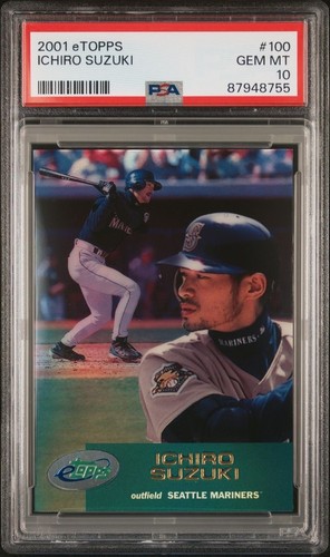 Ichiro Suzuki 2001 eTopps RC Rookie PSA 10 Gem Mint HOF 1st Year Etopps RARE👀🐐