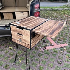 All-in-One Camp Kitchen Box Car Camping Cooking Utensil Organizer Station 