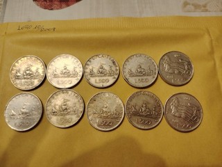 Lotto 10 Monete 500 Lire Argento