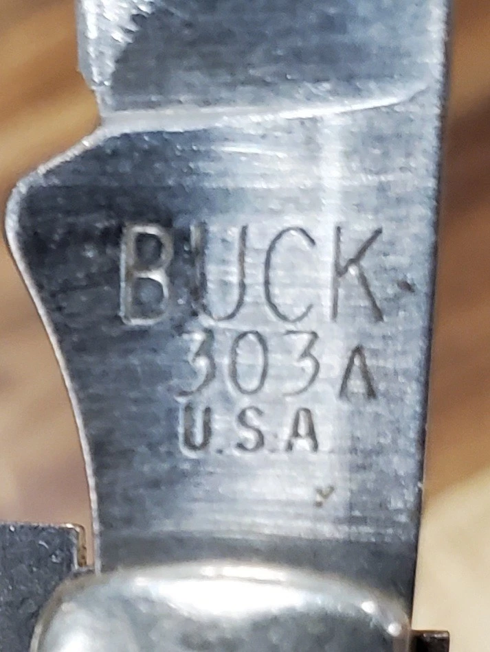 Buck 303A USA 3 Blade Gray Workman Pocket Knife - Image 3 of 4