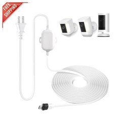 25ft Weatherproof USB-C Power Cord for Ring Spotlight Cam - Reliable Charging