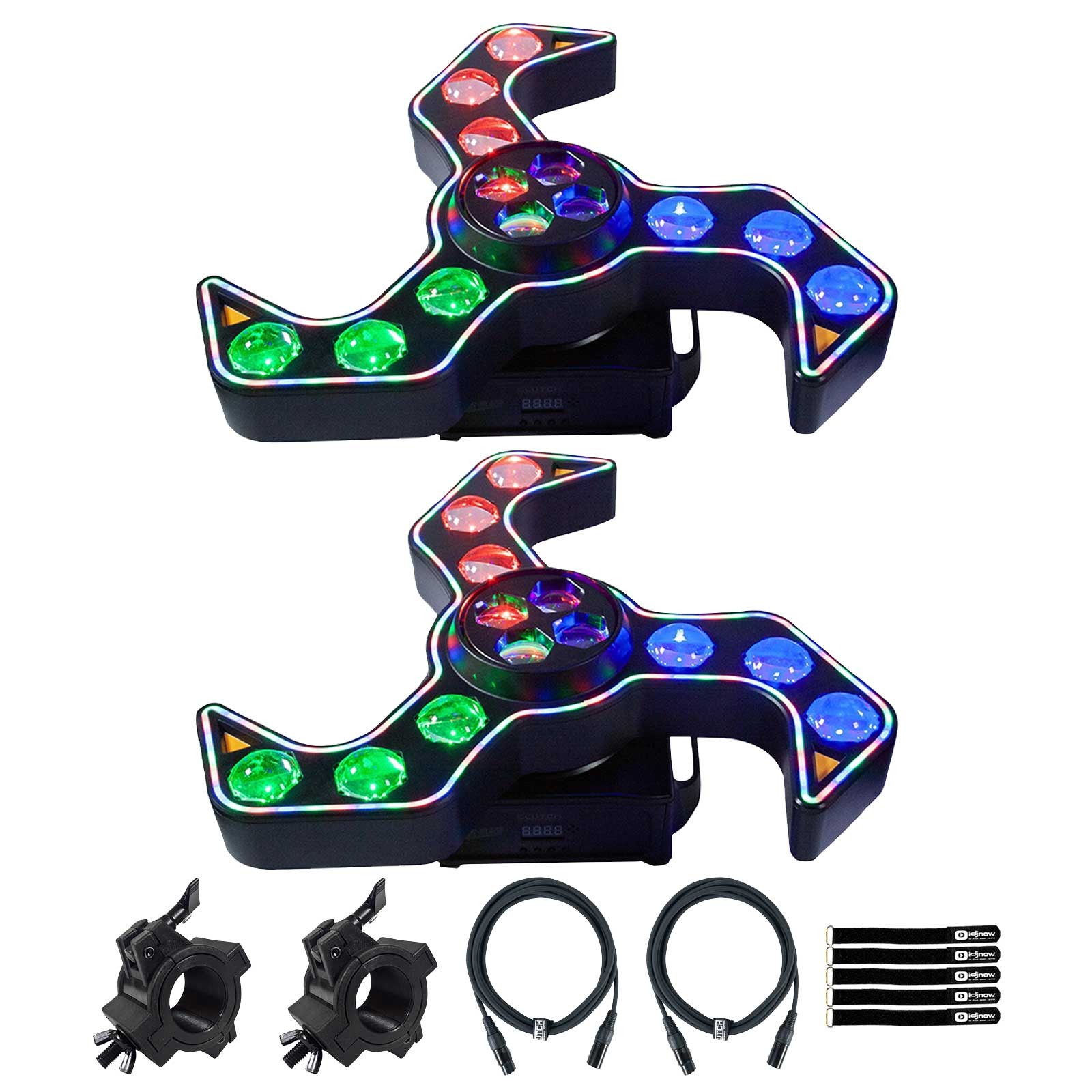 SPIN-BLADE LED Motion 150W RGBW LED Strobe Effect Light Fixtures Pack