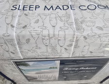 Tommy Bahama QUEEN sheet set COOLING Coastal Breeze Island Time Grey sheets NEW