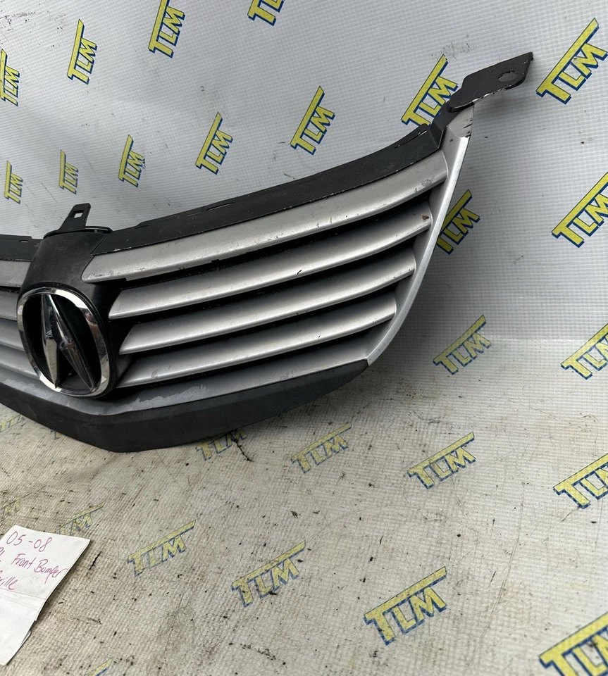 05-08 Acura RL Parrilla Parachoques Delantero Centro 2005 2006 2007 2008 Parrilla Negra OEM Foto 3 de 4