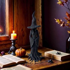 1 Pack Cracker Barrel Tree Witch Statue 2025 20 cm Halloween Decor - New in Box