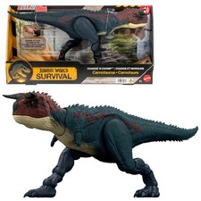 Mattel Jurassic World Dinosaur Action Figure, Running  Biting Carnotaurus with