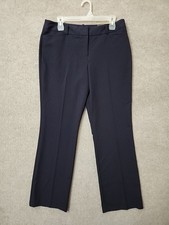 Worthington Perfect Trouser Leg Dress Pants Womens 8 Short Navy Blue Stretch NEW