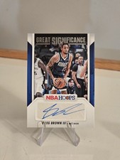 2024-25 Panini Nba Hoops Greg Brown III Great Significance Auto #GS-GBM Maverick