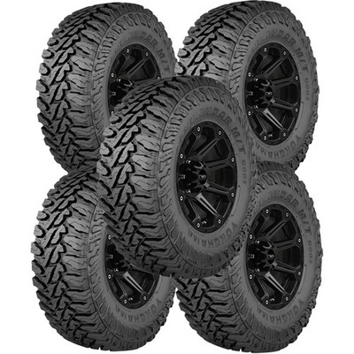 (QTY 5) 37x13.50R24LT Yokohama Geolandar M/T G003 120Q LRE Black Wall Tires