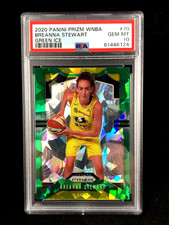 PSA 10 Pop 3 Breanna Stewart 2020 Panini WNBA Prizm GREEN ICE SSP #70 Storm B