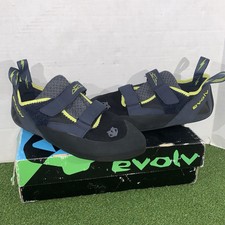 Evolv Defy Rock Climbing Shoes Mens U.S Size 12.5 EU 46.5 Black/Sulphur