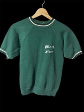 Vintage 1960s Champion Running Man Minot State Short Sleeve Sweatshirt Small