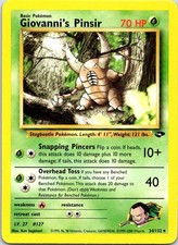 Giovanni's Pinsir 24/132 Rare Gym Challenge Pokemon Unlimited Lightly Played on eBay