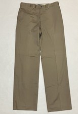 Eddie Bauer Mens Pants 33 X 33 Pleated Khaki Wrinkle Resistant Classic Fit