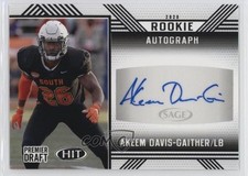 2020 Sage Hit Rookie Auto Akeem Davis-Gaither #A43 Auto 4f5