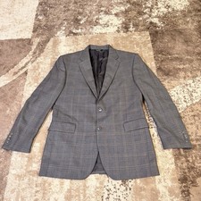 Jos. A. Bank Signature Collection 41R Wool Gray Sport Jacket Blazer Windowpane