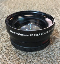 MACRO 58MM PROFESSIONALHD DSLR MC AF 0.45X WIDE ANGLE W/MACRO JAPAN OPTICS
