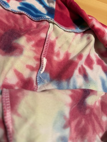 Pantalones para mujer Tie Dye L grandes rojos azules amarillos con cordón hippie boho - Imagen 4 de 6