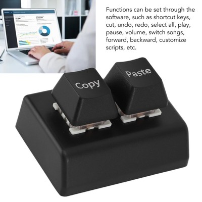 Programmable Keypad 2 Keys Copy Paste Red Switch USB C Connection Mini Mechanica