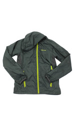 Marmot Boys Full Zippered Long Sleeve Hooded Light Jacket Green Size L