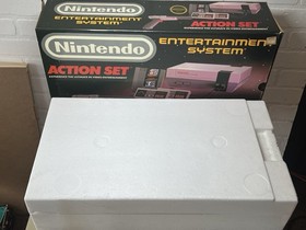Nintendo Entertainment System (NES, 1989) Action Set LOT: Box, Console & More