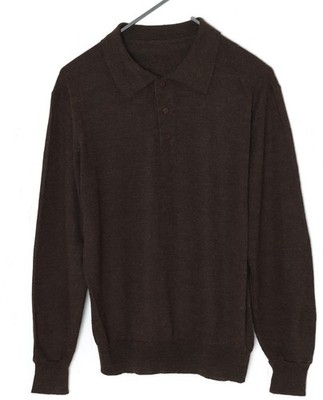 1958 1966, Fine-Gauge Wool Single Knit Polo Sweater